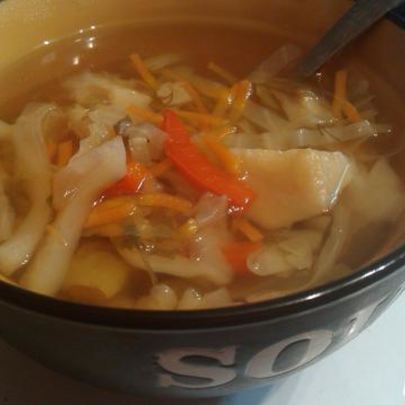 Постные щи с грибами