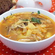 Рецепт Постных щей с капустой и грибами