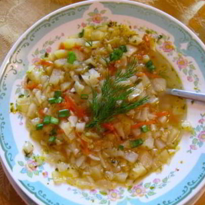 Постные щи со свежей капустой