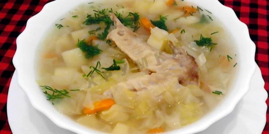 Рецепт щей на курином бульоне из капусты