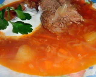 Щи Русские с гречкой и говядиной