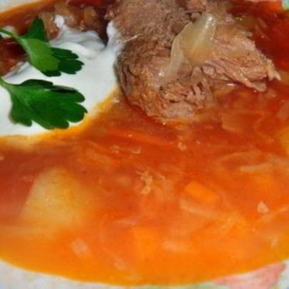 Щи Русские с гречкой и говядиной