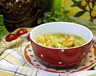 Щи с курицей и грибами