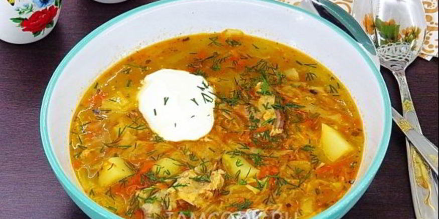 Рецепт щей с рыбными консервами в мультиварке