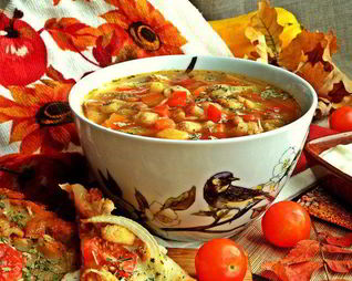 Щи Сборные с фасолью и фрикадельками