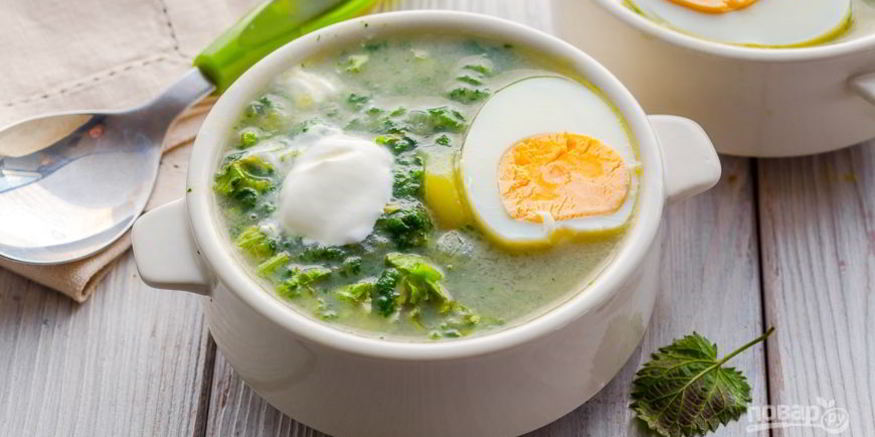 Рецепт щей со щавелем и яйцом