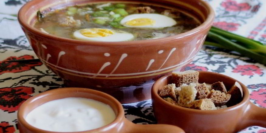 Рецепт щей весенних с рисом и щавелем