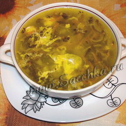 Зеленые щи из щавеля