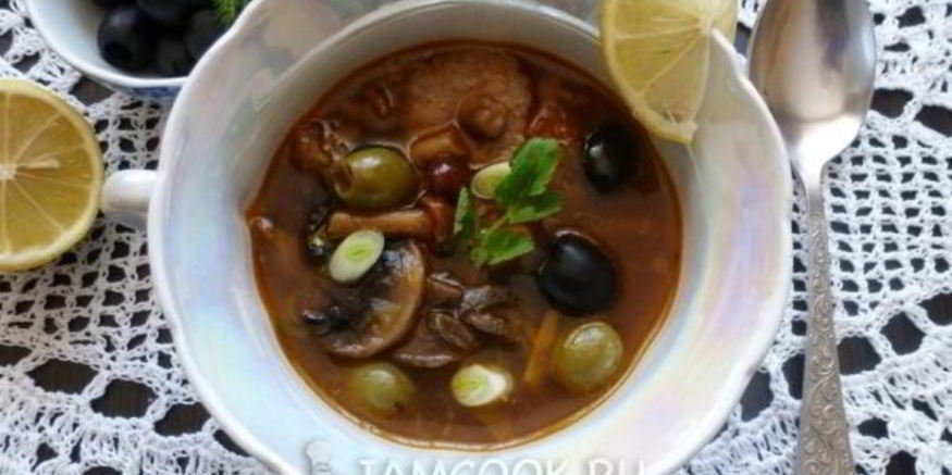 Рецепт грибной сборной солянки