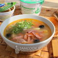 Рецепт Мясной солянки в мультиварке