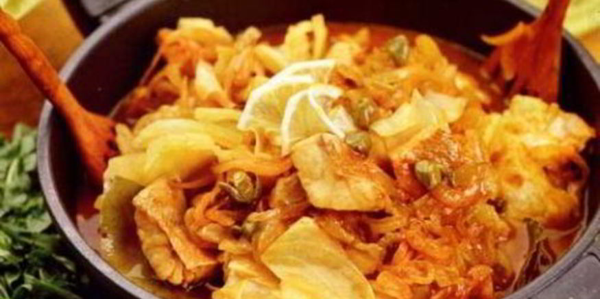 Рецепт рыбной солянки на сковороде