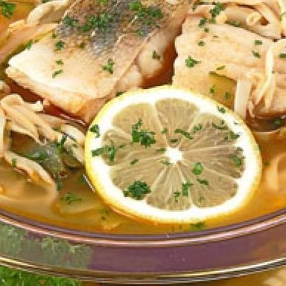 Солянка из кальмаров и рыбы