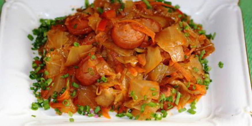 Рецепт солянки из квашеной капусты с сосисками