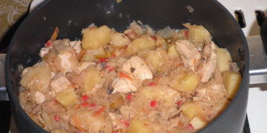 Рецепт солянки картофельной с квашеной капустой