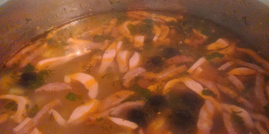 Рецепт солянки с колбасой