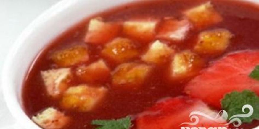 Рецепт супа из клубники со сливками