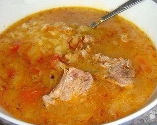 Суп Харчо по-грузински с грецкими орехами