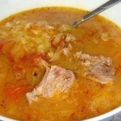 Суп Харчо по-грузински с грецкими орехами