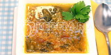 суп на косточке с черемшой