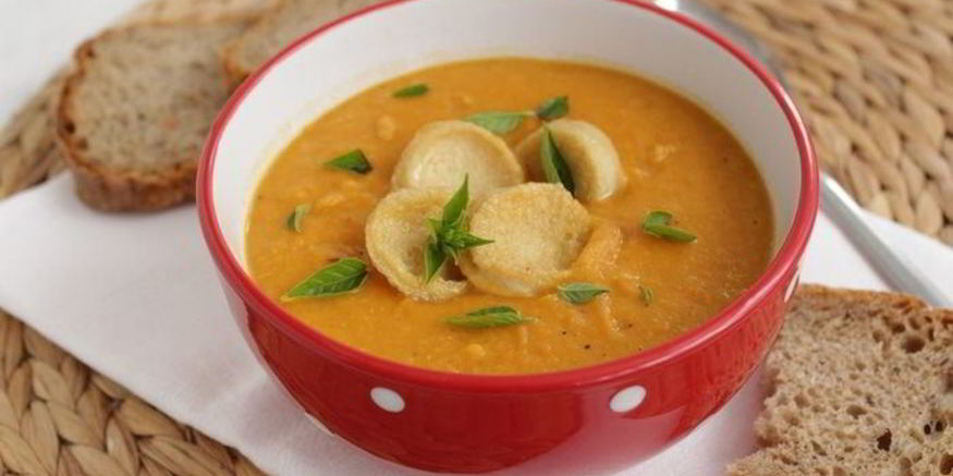 Рецепт чечевичного супа-пюре с тофу