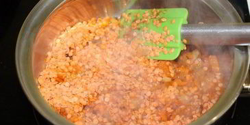 чечевичный суп-пюре с тофу