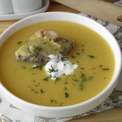 Гороховый суп-пюре с мясом