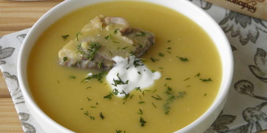 Рецепт горохового супа-пюре с мясом