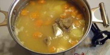 гороховый суп-пюре с мясом