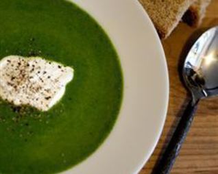 Крапивный суп-пюре с рисом