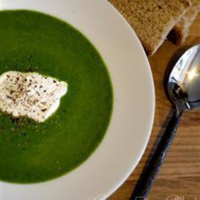 Крапивный суп-пюре с рисом