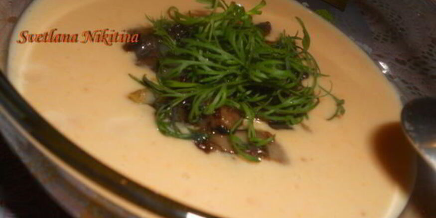 Рецепт овощного супа-пюре с грибами