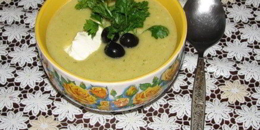 Рецепт овощного супа-пюре с оливками