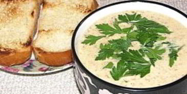 суп-пюре из белых грибов в блендере