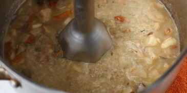 суп-пюре из белых грибов