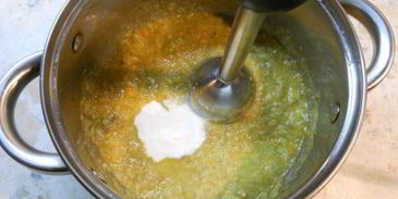 суп-пюре из кабачков и шампиньонов