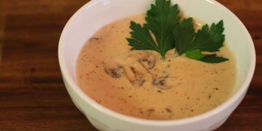 Рецепт супа-пюре из шампиньонов со сливками