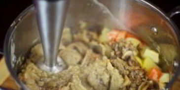 суп-пюре из свежих грибов