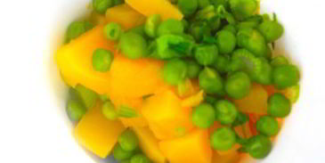 суп-пюре из тыквы и горошка