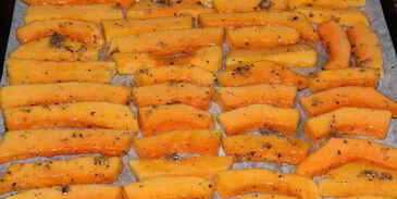 суп-пюре из запеченной тыквы с перцами