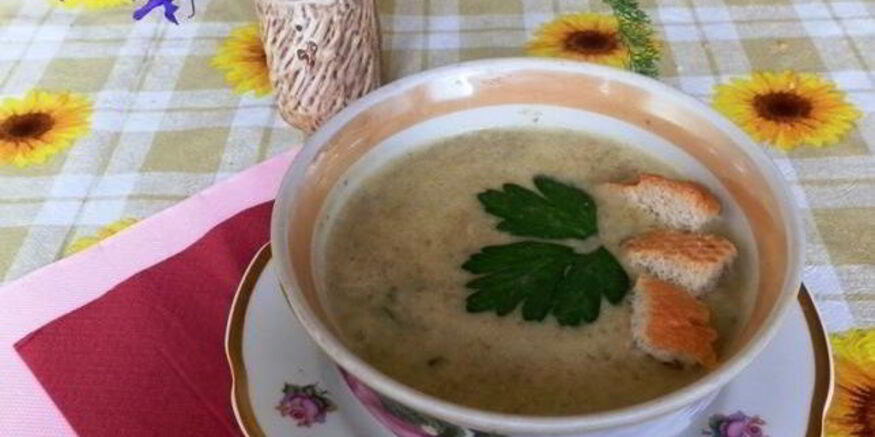 Рецепт супа пюре сырный с шампиньонами