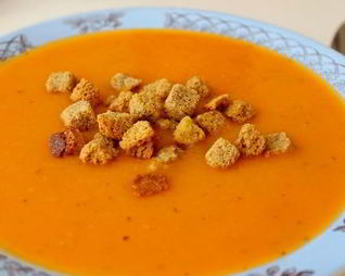 Томатно-тыквенный суп-пюре