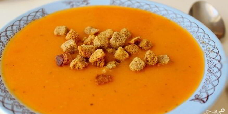 Рецепт томатна-тыквенного супа-пюре