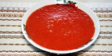 томатный суп-пюре с курицей