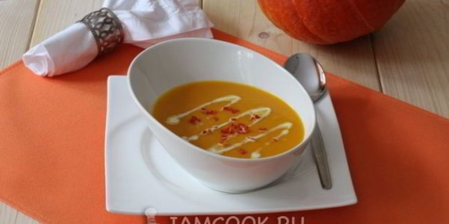 Рецепт тыквенного супа-пюре с кокосовым молоком и имбирем