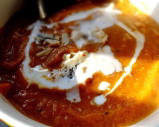 Золотой суп-пюре из запеченных овощей