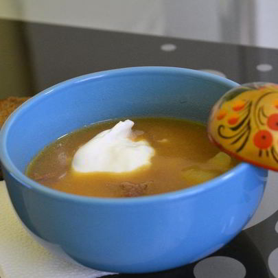 Суп с говядиной