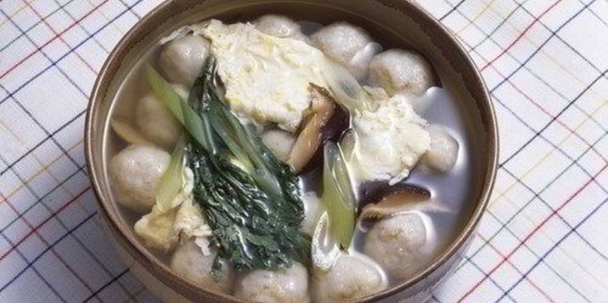 Рецепт супа с рыбными шариками и шиитаке