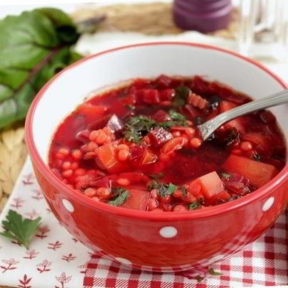 Суп со свеклой и птитимом