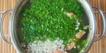 супчик по-сахалински с кальмаром