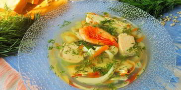 супчик по-сахалински с кальмаром